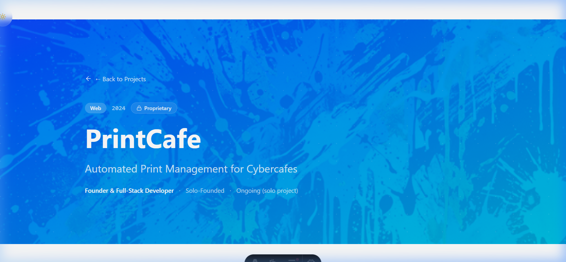 The dark-mode case study template featuring architecture details and Mermaid diagrams.